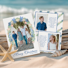 水彩沿岸クリスマスガーランド写真 シーズンカード