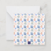 水彩沿岸クリスマスツリーギフトエンクロージャー ノートカード (裏面)