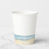 水彩沿岸サーフベビーシャワー 紙コップ (裏面)
