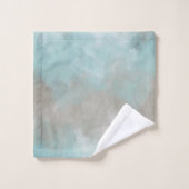 水彩沿岸ビーチカラーモノグラムの バスタオルセット (ウォッシュタオル)