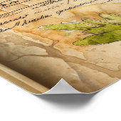 水彩沿岸魚釣りチャーターシーフードレシピ ポスター (角)