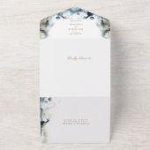 水彩波と砂(ENVは不要) オールインワン招待状 (外側)