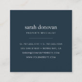 水彩波のロゴ スクエア名刺 (裏面)