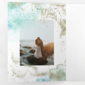 水彩波パステル 三つ折り招待状 (内部最初)