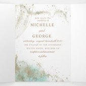 水彩波パステル 三つ折り招待状 (内部中)