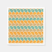 水彩波パターン スタンダードカクテルナプキン (正面)