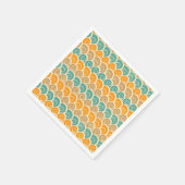 水彩波パターン スタンダードカクテルナプキン (角)