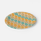 水彩波パターン ペーパープレート (アングル)