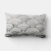 水彩波パターン ランバークッション (裏面)