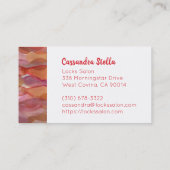 水彩波ビジネスカードヘアスタイリストシック 名刺 (裏面)