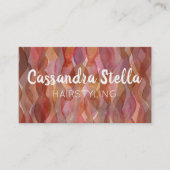 水彩波ビジネスカードヘアスタイリストシック 名刺 (正面)