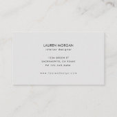 水彩波ブルービジネスミニマルカード 名刺 (裏面)