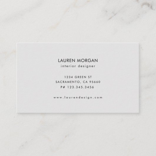 水彩波ブルービジネスミニマルカード 名刺 (裏面)