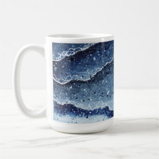 水彩波マグカップ コーヒーマグカップ