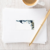 水彩波ミニマル封筒ラベル ラベル (インサイチュ)