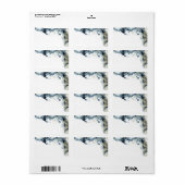 水彩波ミニマル封筒ラベル ラベル (フルシート)