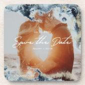 水彩波写真保存日 コースター (正面)