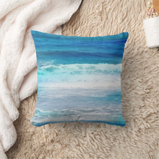 水彩波枕 クッション (ブランケット)
