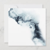 水彩波浪极简婚礼邀请函 招待状 (裏面)