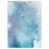 水彩波海青色彩の鮮やか紫 クリップボード (裏面)