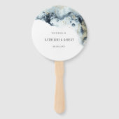 水彩波結婚式 プログラムハンドファン ハンドファン (正面)