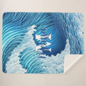 水彩波 シェルパブランケット (正面(横))