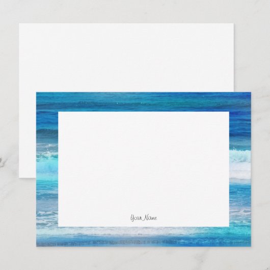 水彩波 ノートカード (正面/裏面)