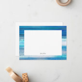 水彩波 ノートカード (正面/裏面インサイチュ)