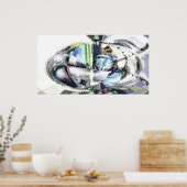 水彩波 ポスター (キッチン)