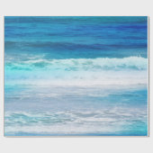 水彩波 ラッピングペーパー (フラット)