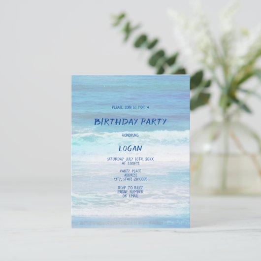 '水彩波' 招待状 (スタンド正面)