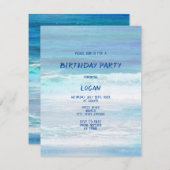 '水彩波' 招待状 (正面/裏面)