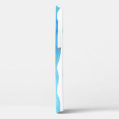 水彩波：青いターコイズシームレス。 Case-Mate iPhoneケース (裏面 / 左)