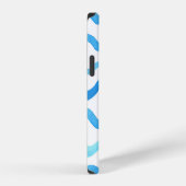 水彩波:青いターコイズシームレス。 iPhoneケース (右側面)