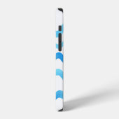 水彩波:青いターコイズシームレス。 iPhoneケース (左側面)