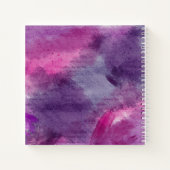 水彩洗い流しカスタマイズ可能なスケッチブック ノートブック (裏面)