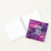 水彩洗い流しカスタマイズ可能なスケッチブック ノートブック (内部)