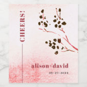 水彩洗剤と分枝ジャパンジ応援結婚ズ ワインラベル (シングルラベル)