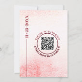 水彩洗剤と分枝ジャパンディQRコード結婚ズ 招待状 (裏面)