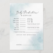 水彩洗剤 |ブルーベビーシャワーの予測と アドバイスカード (正面)