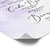 水彩洗剤 |紫色の甘いお菓子ブラウニーサイン ポスター (角)