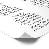 水彩洗剤 |赤ちゃんシャワーのシーティングチャート ポスター (角)