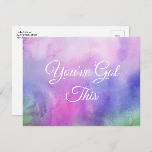 水彩洗得い場の「これカラフル持ってる」 ポストカード (正面/裏面)