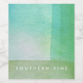 水彩洗浄デザイナーカスタムプリント ワインラベル (シングルラベル)