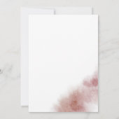 水彩洗浄ブルゴーニュ結婚ー招待状 招待状 (裏面)