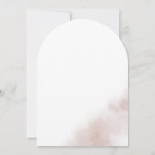 水彩洗浄赤面ピンクシンプルアー結婚チ 招待状 (裏面)