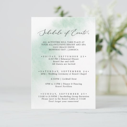 水彩洗浄 |グリーンウィークエンドイベント エンクロージャーカード (スタンド正面)