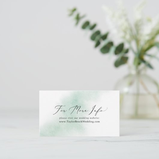 水彩洗浄 |グリーン結婚のウェブサイト エンクロージャーカード (スタンド正面)