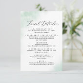 水彩洗浄 |グリーン結婚の旅行詳細 エンクロージャーカード (スタンド正面)