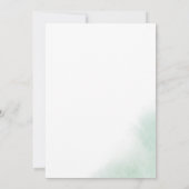 水彩洗浄 |グリーン・レッツ祝ー 招待状 (裏面)